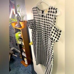 Black and white checkered dress